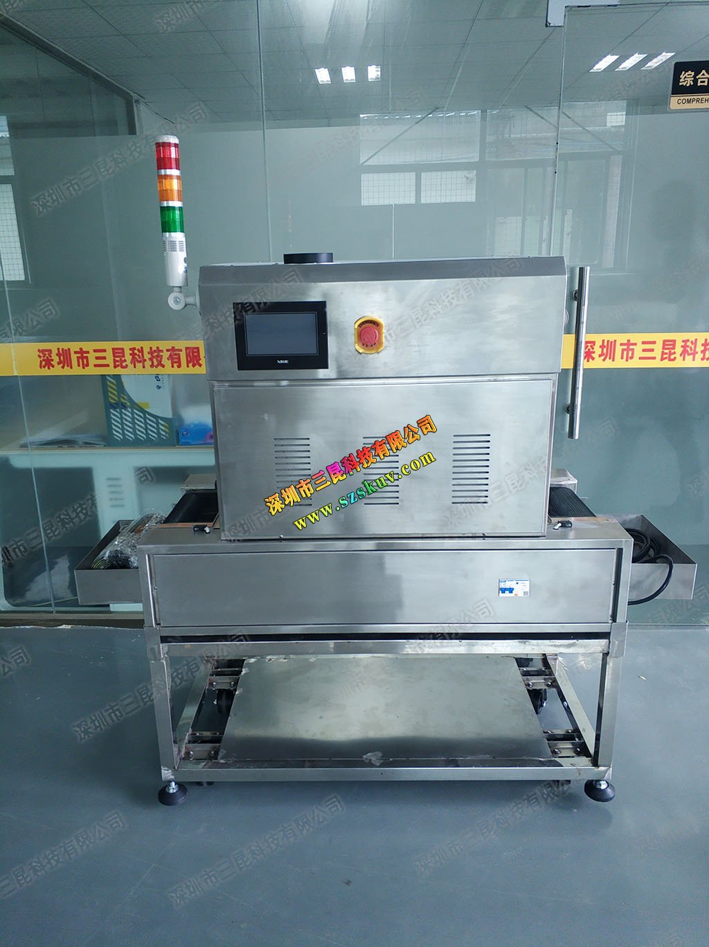 不锈钢UV固化机用于无尘车间十万级洁净度SK-LED300100-300TP